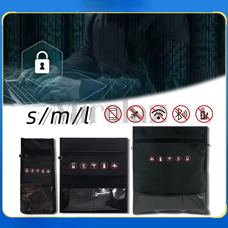 S / M / L Faraday Bag RFID Signal Shielding Pouch Anti-radiation Signal Shielding Faraday Bag Anti-T