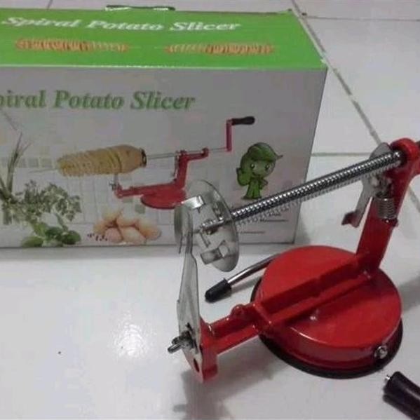 Spiral Potato Slicer Pemotong Kentang Pisau Kentang Alat Pemotong Kentang Spiral Pemotong Kentang