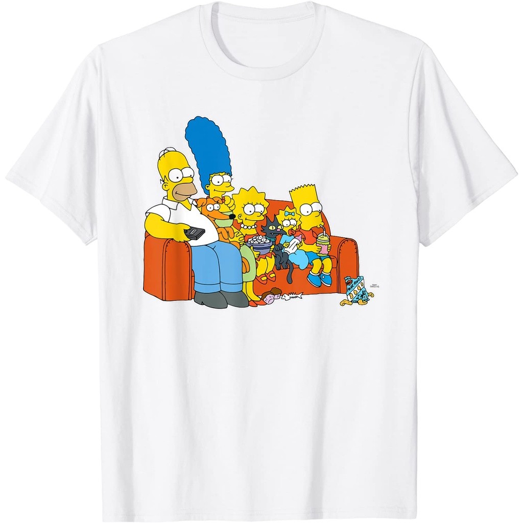 Kaos Baju Tshirt Dewasa The Simpsons Homer Marge Maggie Bart Lisa Simpson Couch