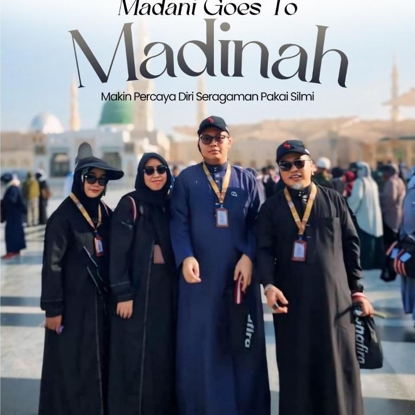 favorit silmi - gamis abaya putih - gamis sarimbit keluarga - gamis putih umroh madani family