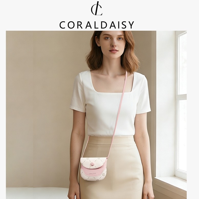 CUCI GUDANG CORALDAISY Tas Wanita 2026 Lucu Mini Sling Bag Tali Panjang Kecil Tas Selempang Kartu