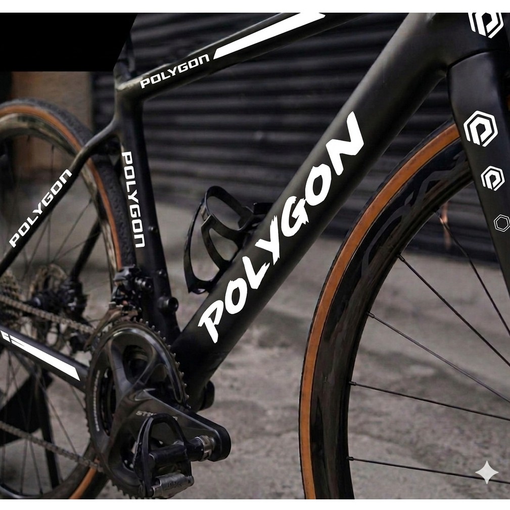 Stiker Sepeda POLYGON MTB Bike | Cutting Sticker | Decal Aksesoris Sepeda Set 08 | COD