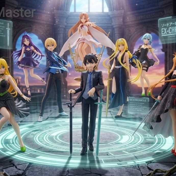 PVC figure sword art online sega lpm ex chronicle - SAO kirito asuna leafa yuuki alice sinon eugeo S