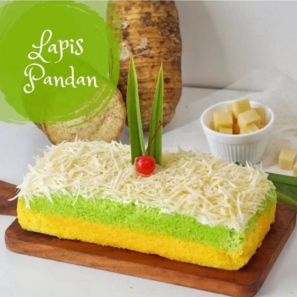 Kue Lapis Talas Bogor Arasari | Rasa Pandan Premium | Oleh-Oleh Khas Bogor Enak & Lembut