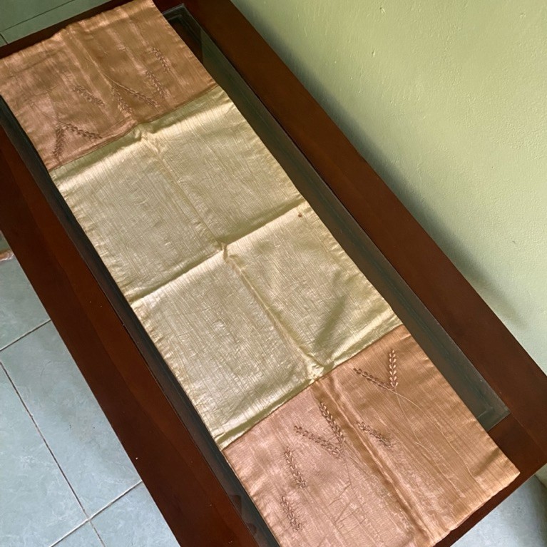 Table Runner / Taplak Meja Elegan Gold Brown