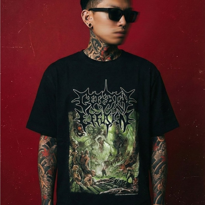 Tshirt Cerebral Effusion - Ominous Flesh Katun M-XXL
