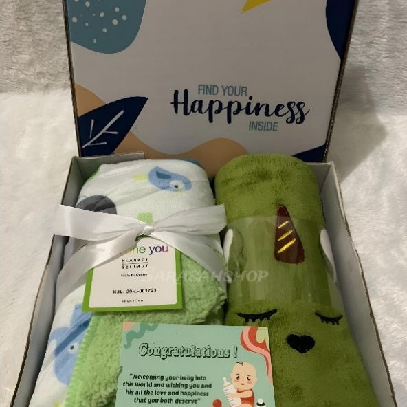Hampers Kado Bayi Selimut Handuk - Hampers Hadiah Bayi Newborn - Parsel Bayi - Selimut Handuk Bayi