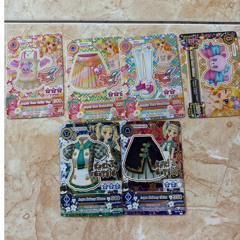 [BOOKED] Aikatsu Ichigo Angely Bear Set, Aqua Bakery Blouse & Skirt Yurika Card