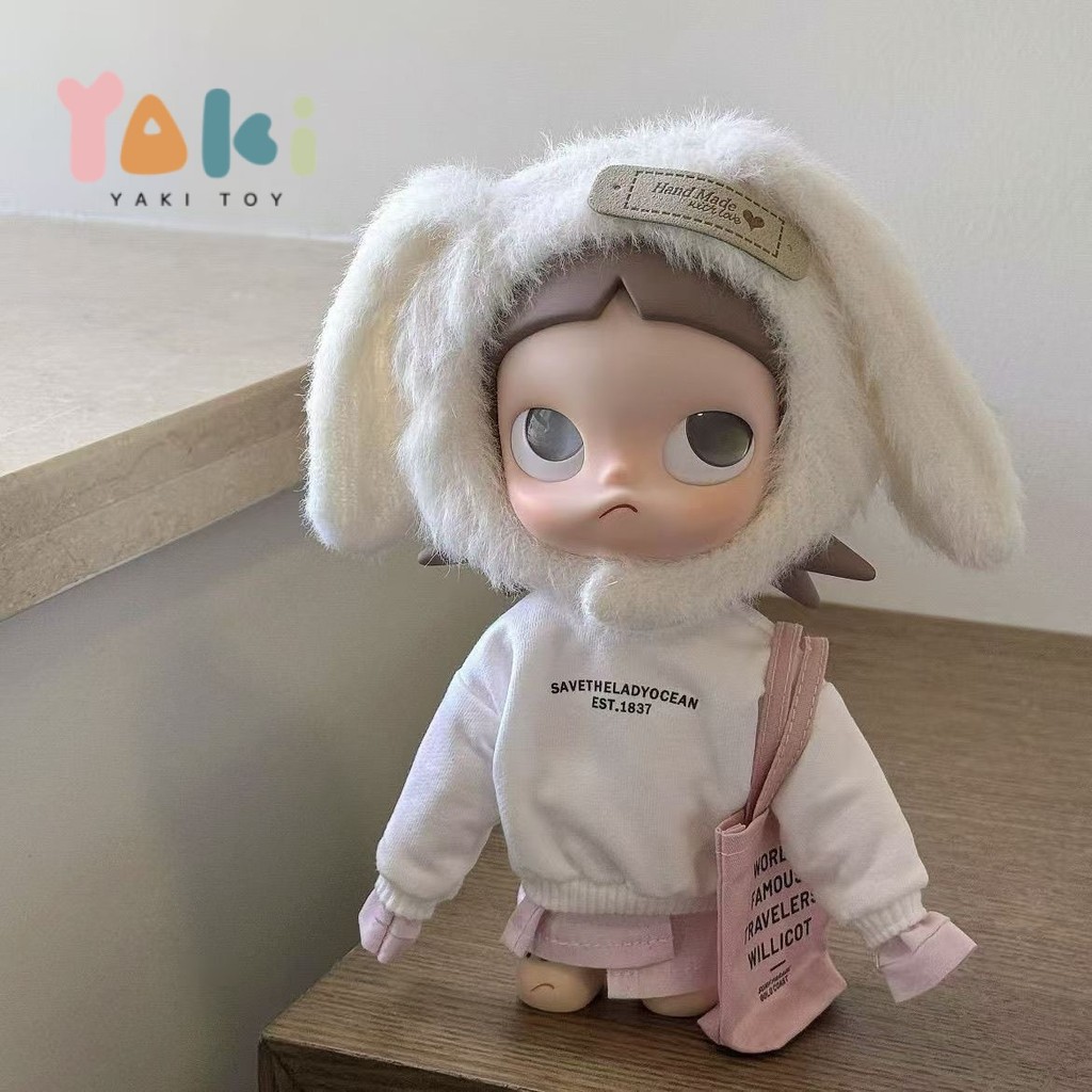 [Ready Stock] Baju Zsiga/ Baju One Set Zsiga/ Accesories Popmart Zsiga Bunny Sweater Set - Yaki