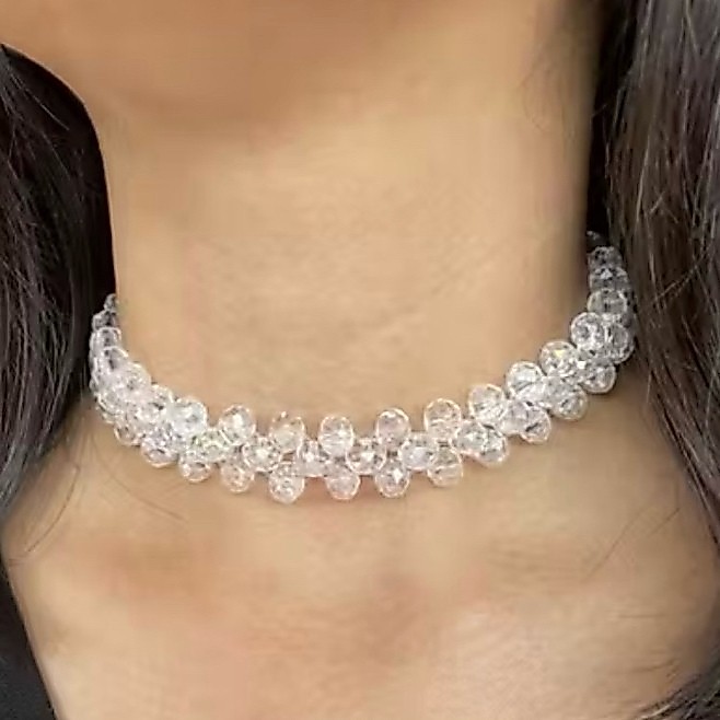 Crystal Choker Beads Necklace