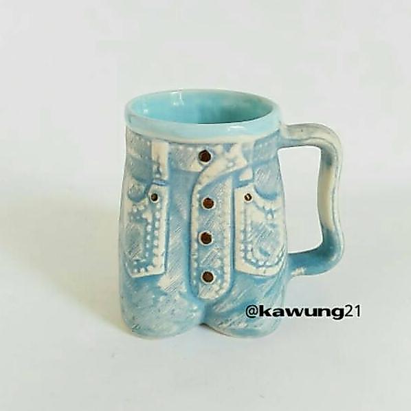 Mug Jeans Keramik Unik Gelas Cangkir Lucu