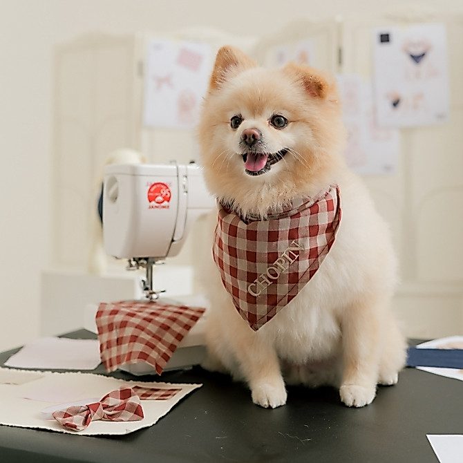 The Cottonwoof - Petkerchief Gingerbread - Bib Anjing Premium Bandana Baju Anjing Lucu Pita Collar D