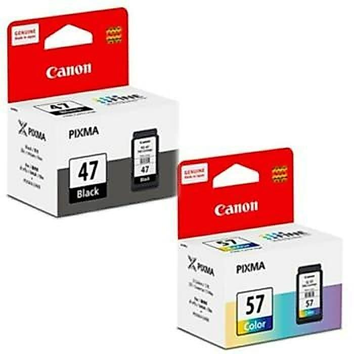 TINTA PRINTER ORIGINAL CANON PIXMA PG-47 BLACK CL-57 COLOUR E400 E410