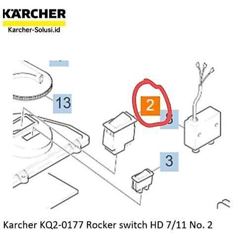 Karcher KQ2-0177 Rocker switch HD 7/11 No. 2