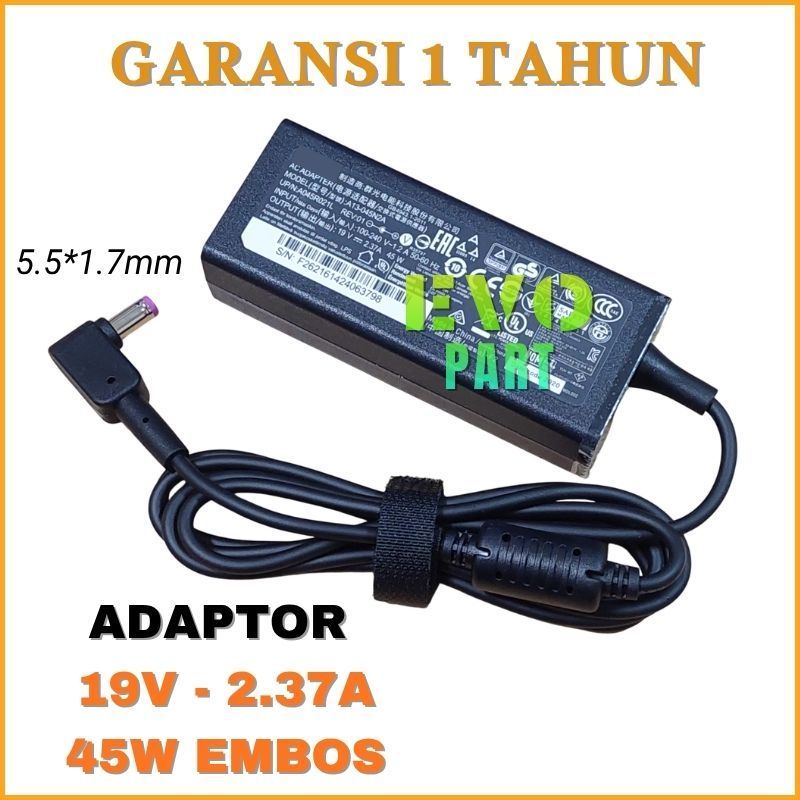 Adaptor Charger Acer Aspire 3 A314-32 A314-32-C3X0 45W Embos