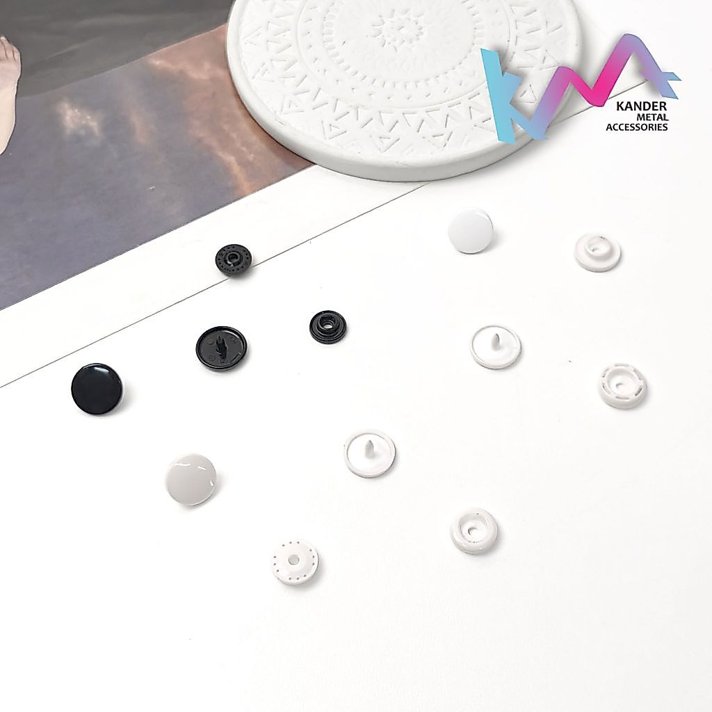Kancing Cetet Knop Plastik Acetal Snap Button T3 , T5, T8 KAM ( Per 5 Lusin )