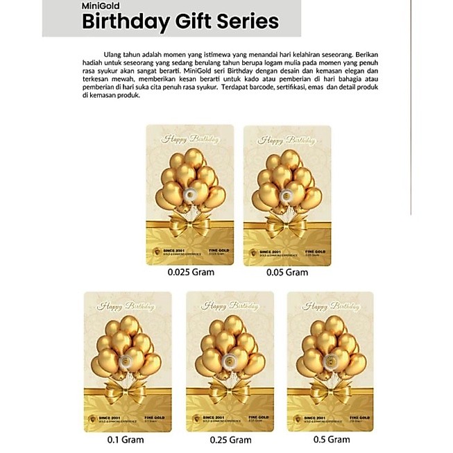Gift Series HBD Mini Gold