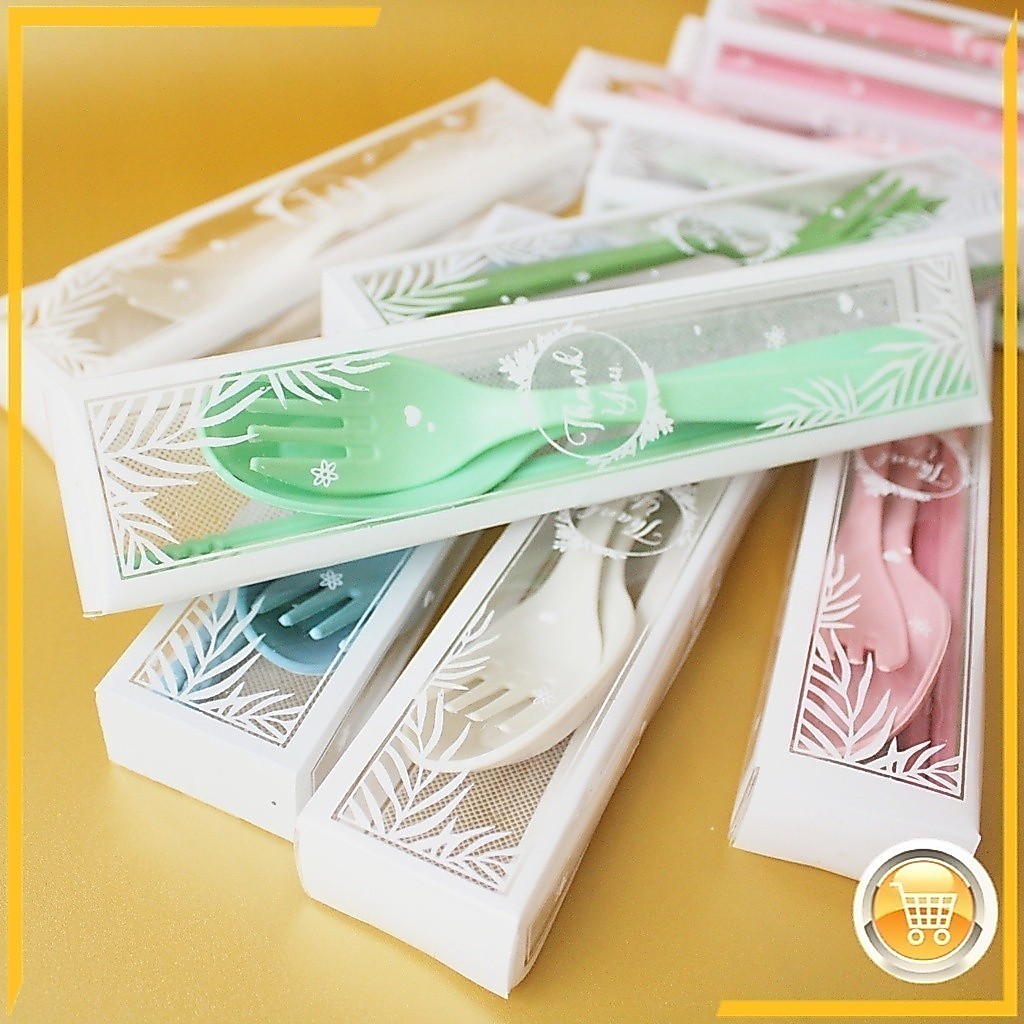 TOSERBA GROSIR Souvenir Sendok Garpu Sumpit Travel Set Lokal Kemasan Mika / dus
