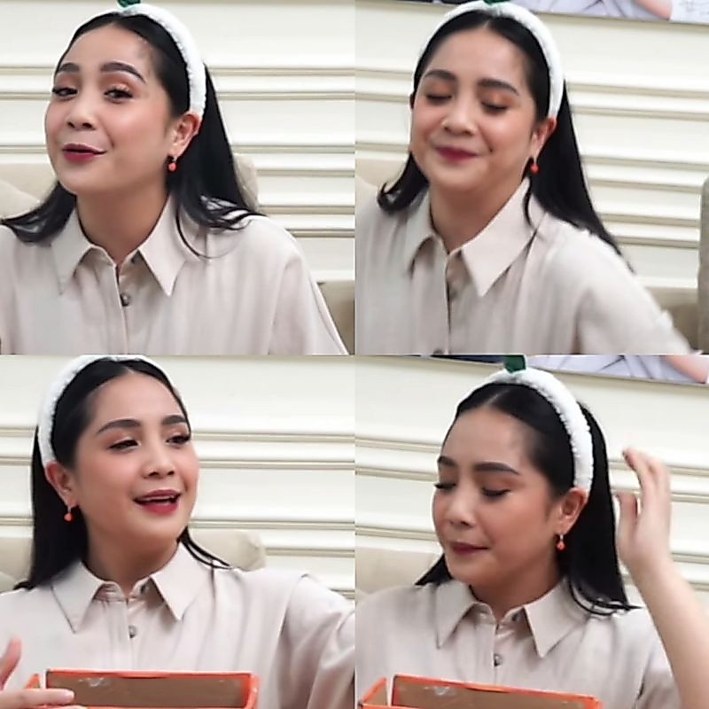 Anting Gigi Mutiara Mungil Delima Merah