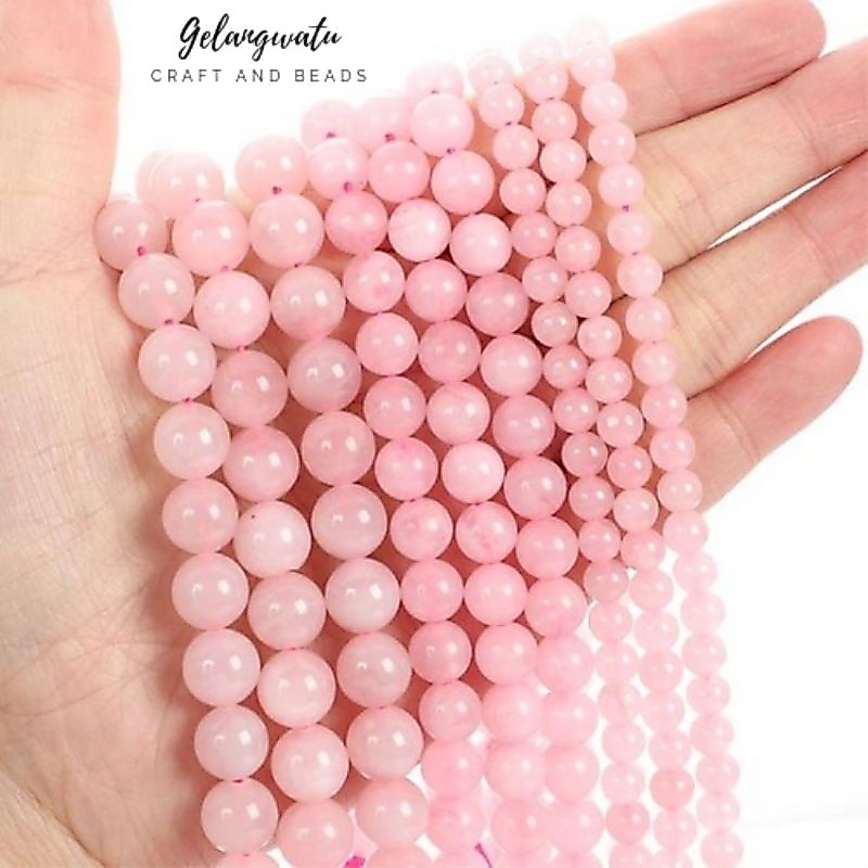 Batu Alam Rose Quartz Crystal Stone Pink Rose Quartz