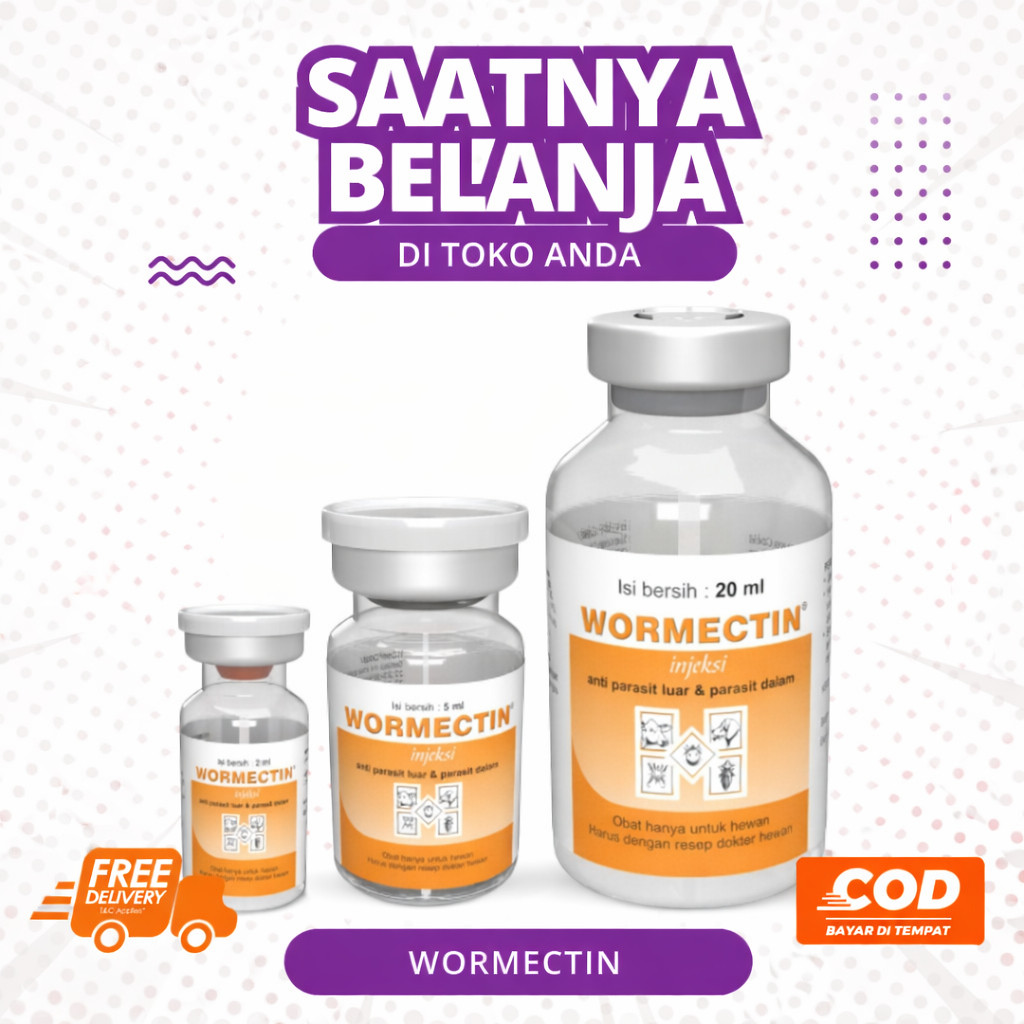 WORMECTIN 2 ML - Antiparasit Spektrum Luas Untuk Sapi, Kambing dan Domba