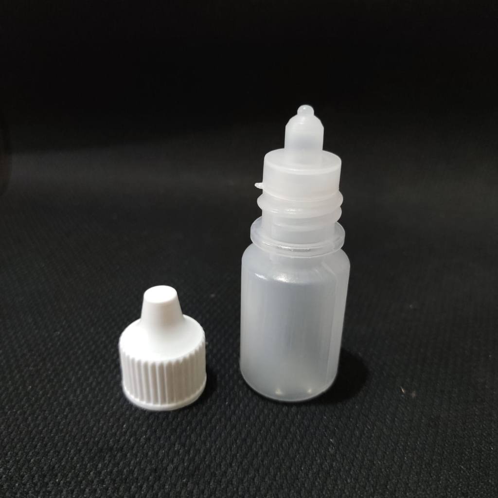 isi 10PCS - botol tetes mata 10 ml POLOS plastik putih natural 10ml cc 10cc pentol
