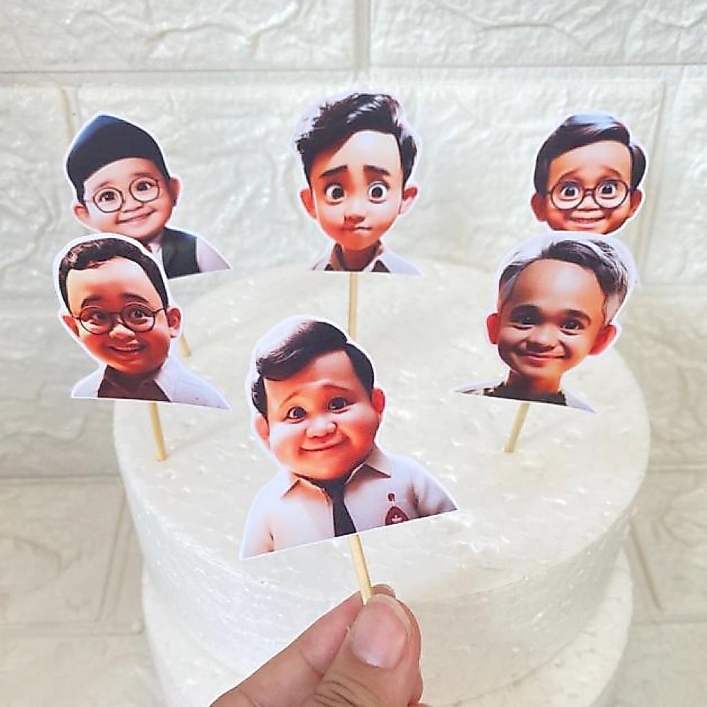 Topper Cake Custom Foto / Topper Kue Custom Muka