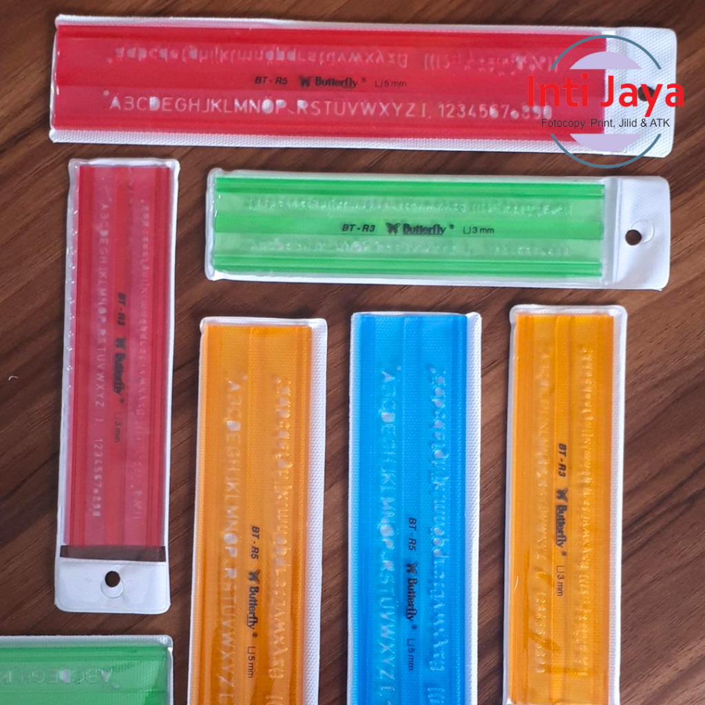 Penggaris Mal Huruf 5mm/ 3mm