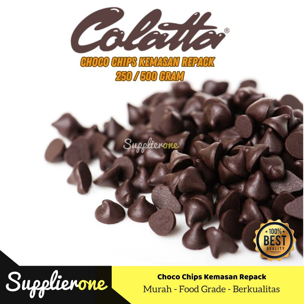 ChocoChips Colatta Repack 250gr - 500gr / Choco Chips Cokelat Colatta / Choco Chips Repack 250/500gr