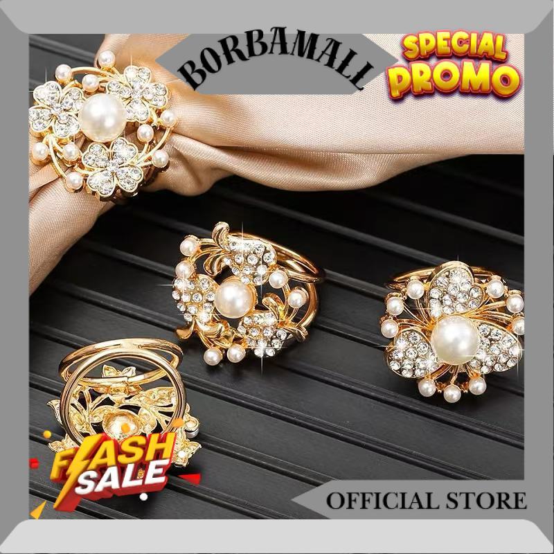 Cincin bros/bros jilbab/bros terlaris/Aksesoris jilbab Muslim/Ring hijab mutiara GR