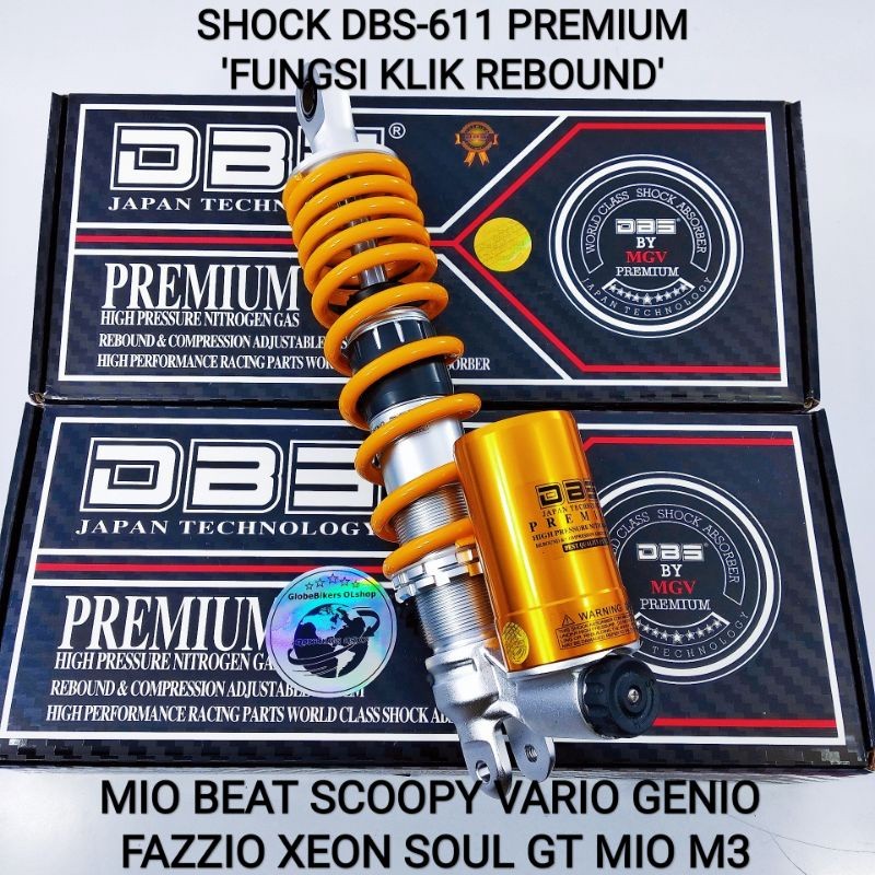 SHOCK DBS PREMIUM-611 REBOUND MIO BEAT SCOOPY GENIO FAZZIO VARIO FI VARIO 125/150 XEON M3 MIO SOUL