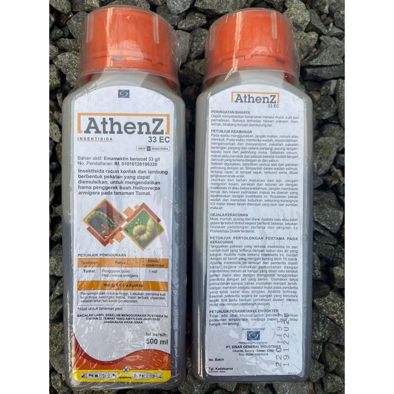 ATHENZ 33 EC Emmamectin Benzoat Obat sundep padi dan Ulat di tanaman Jagung bawang merah kubis cabe 