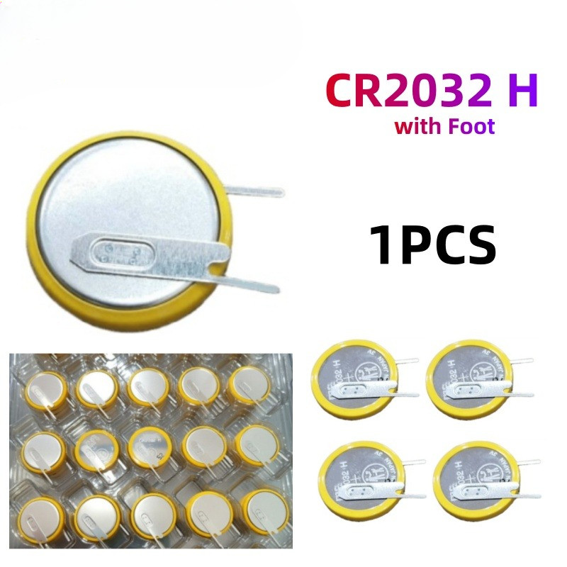 CR2032 H with Foot Battery 1-10PCS Original Panasonic BATTERY CR2032H with Foot Battery