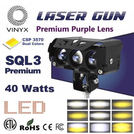 Lampu Tembak 3 MATA LED Laser Gun VINYX SQL 3 MATA