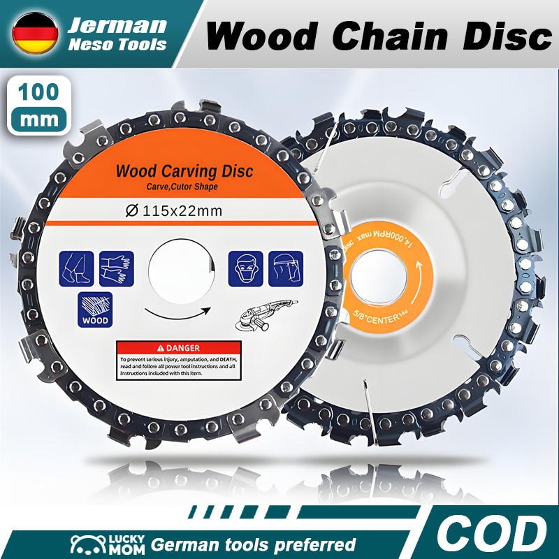 NESO ALAT JERMAN 4inch Wood Chain Disc Carving Mata gergaji rantai  4" (COD) / Disc Chain Saw Angle 