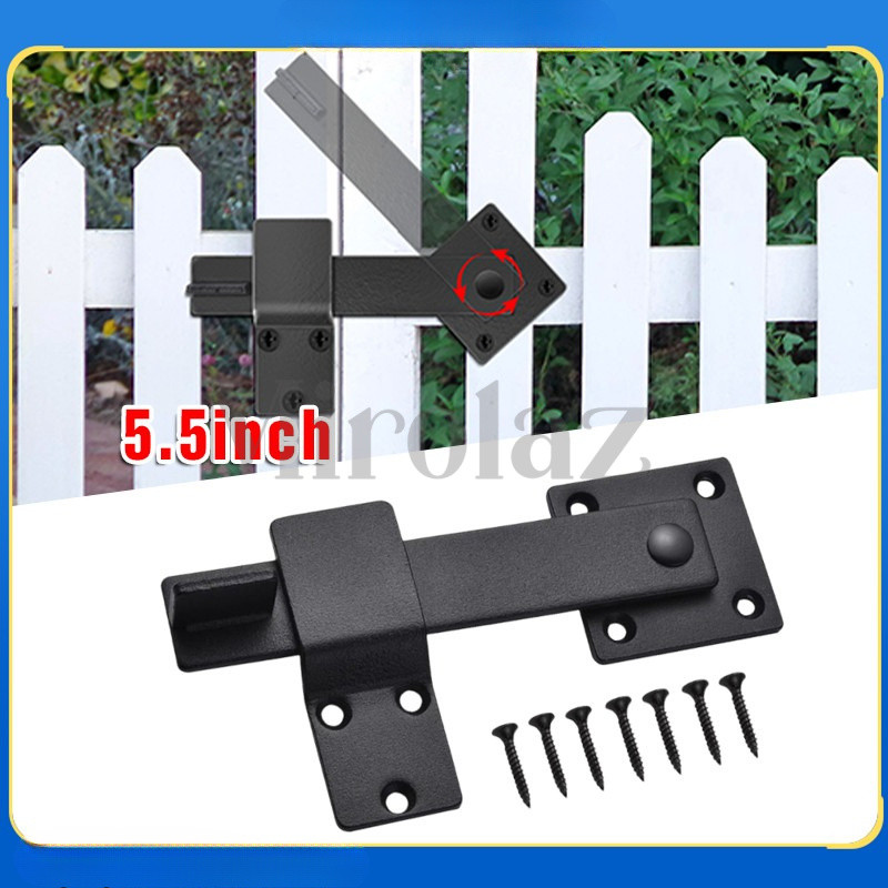 5.5Inc Grendel Pintu Geser Warna Hitam Kunci Grendel Pintu Geser Untuk Mengunci Dan Mengamankan Pint
