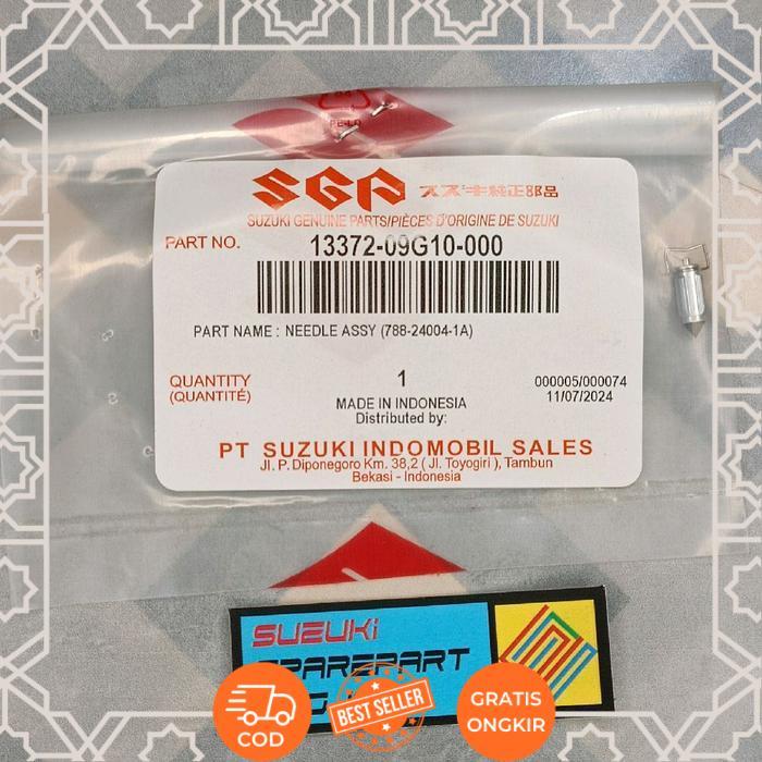 Suzuki Genuine Parts, 13372-09G10-000 Needle Jarum Pelampung Karbu Suzuki Smash Lama Original