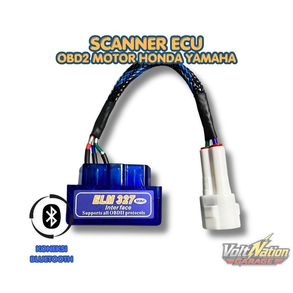SCANNER OBD 2 Bluetooth Untuk ECU MOTOR INJEKSI HONDA dan YAMAHA