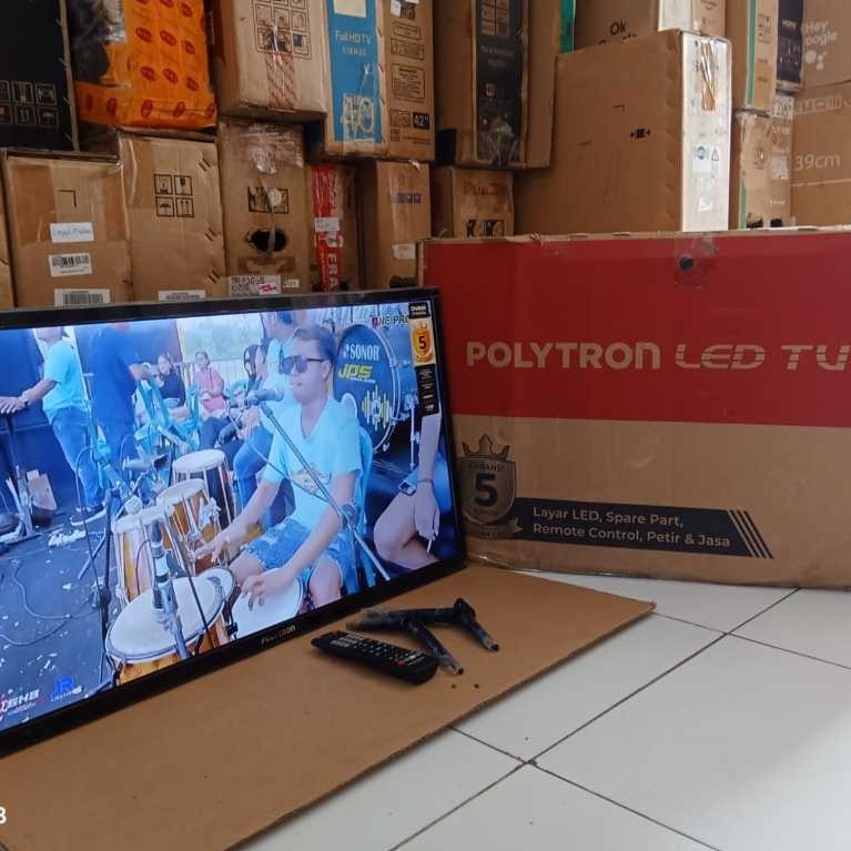 TV LED POLYTRON DIGITAL 32 INC SIAP PAKAI TANPA STB KONDISI BEKAS MASIH SEGEL (7498)