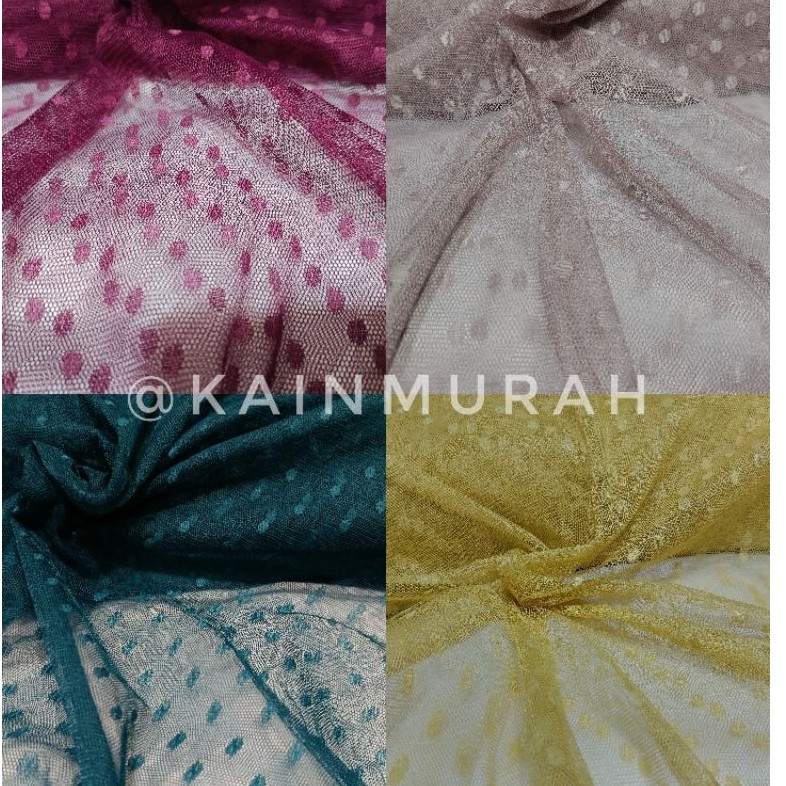 Tille motif polkadot/Tile Polkadot premium/Tulle Polkadot Lembut Premium
