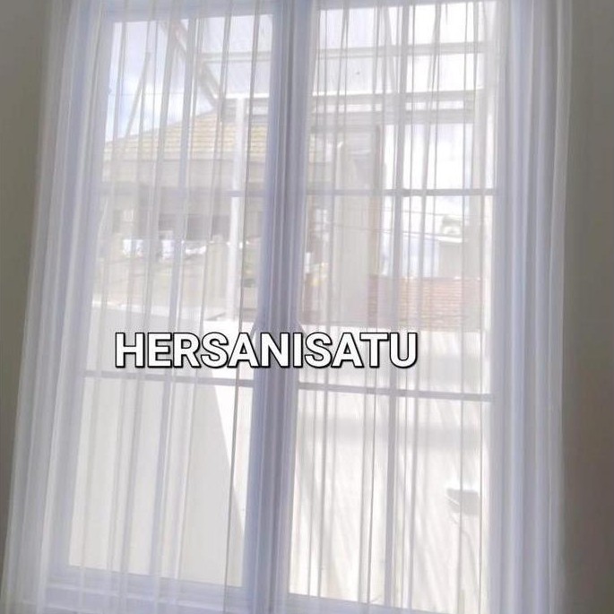 TERLARIS KAIN GORDEN VITRASE POLOS PUTIH TRANSPARAN JENDELA PINTU PURING