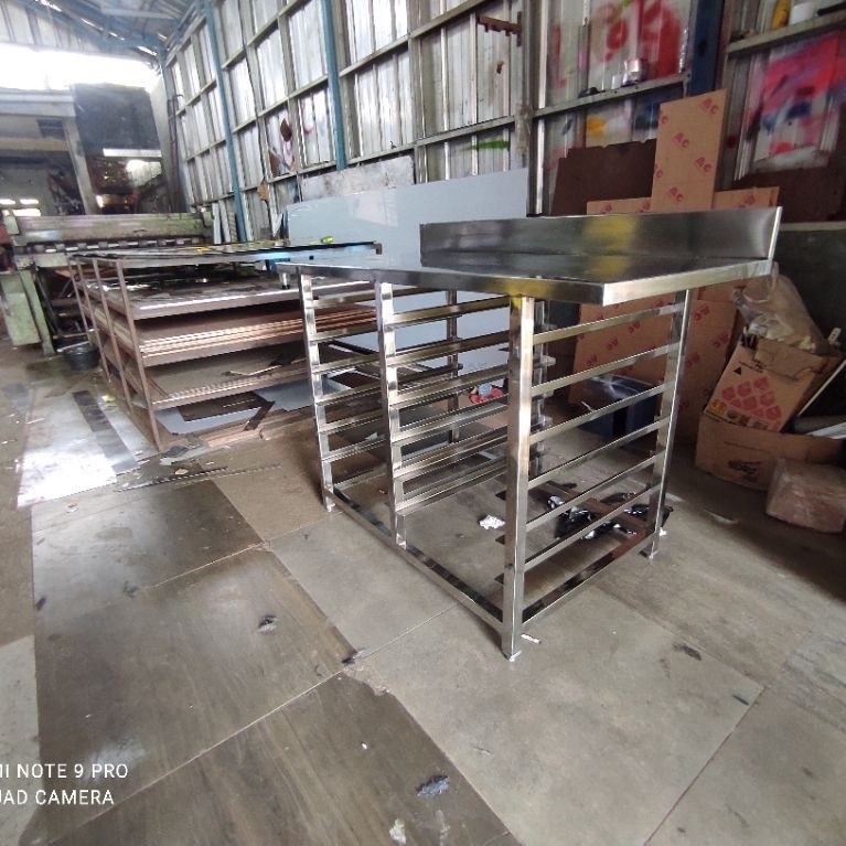 meja bakery stainless steel