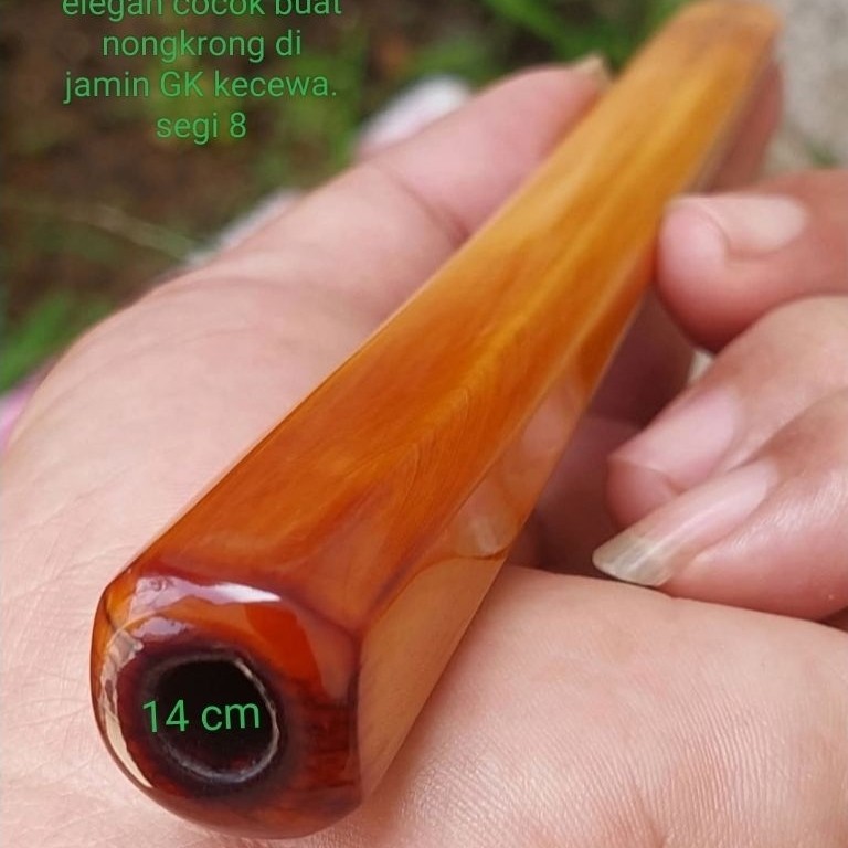 Once Pipa Mirip GG Berserat Model segi 8 Panjang 14cm