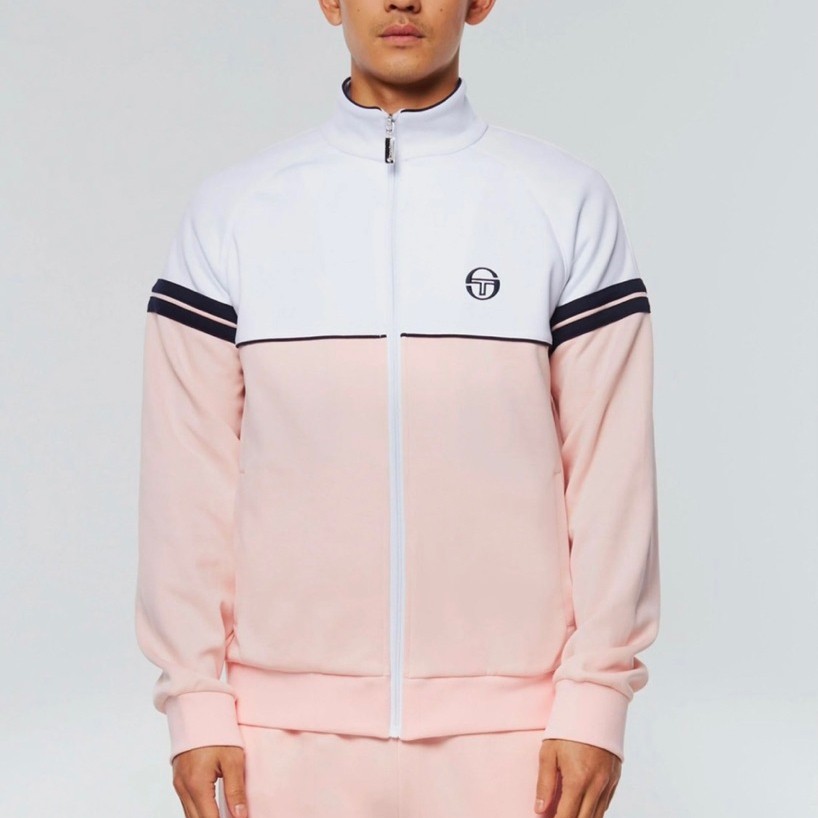 Sergio Tacchini Orion Tracktop Jacket In Pink / White