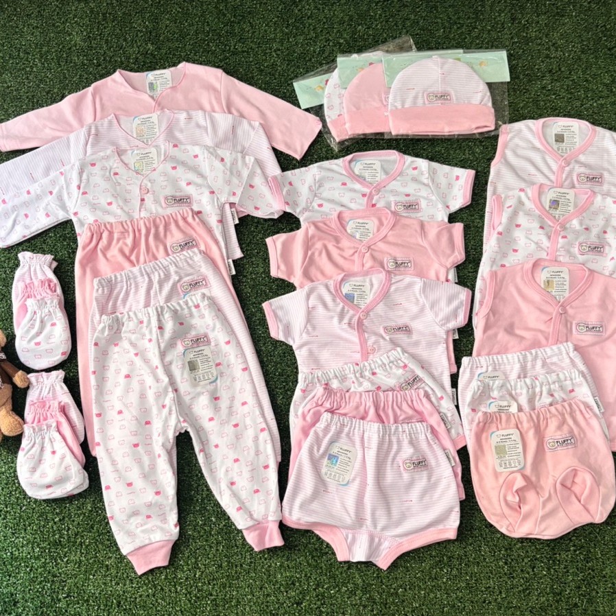 paket lahiran newborn fluffy paket baju bayi newborn paket baju newborn fluffy baby wear