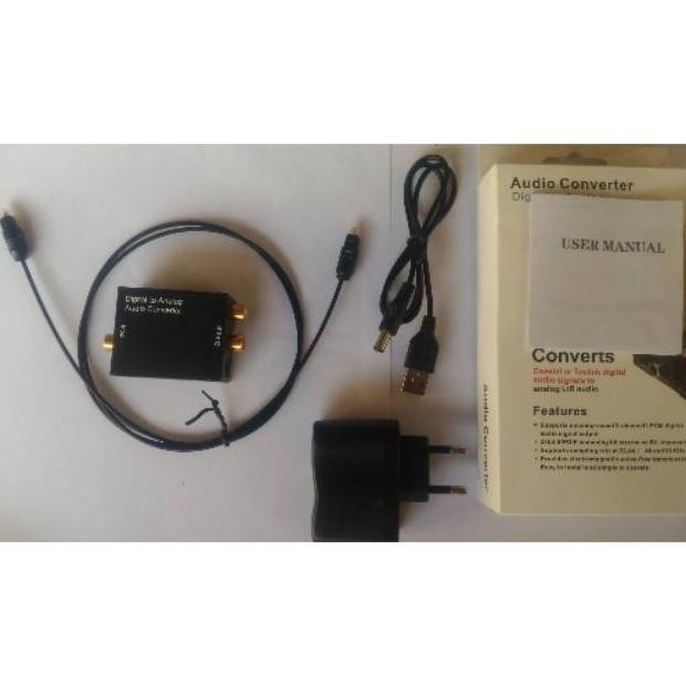 Converter Audio Digital to analog + kabel optik + carger