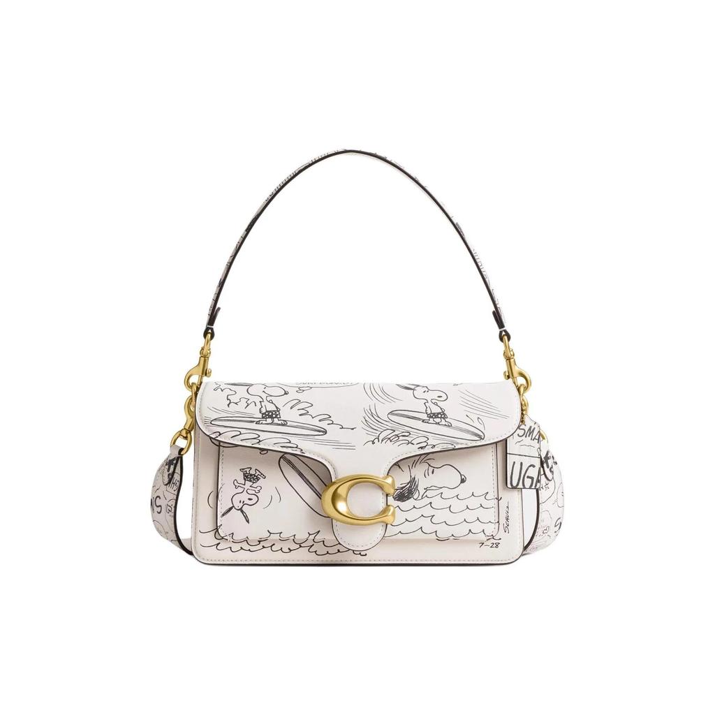 COACH PEANUTS Snoopy, Collaboration Tabby Leather Portable Crossbody Bag, Shoulder Bag Meum Women's 