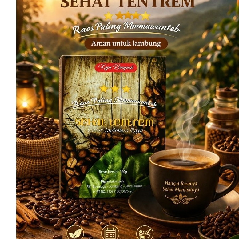 KOPI ST RAOS MMMUWANTEB KOPI SEHAT TENTREM BINTANG 3