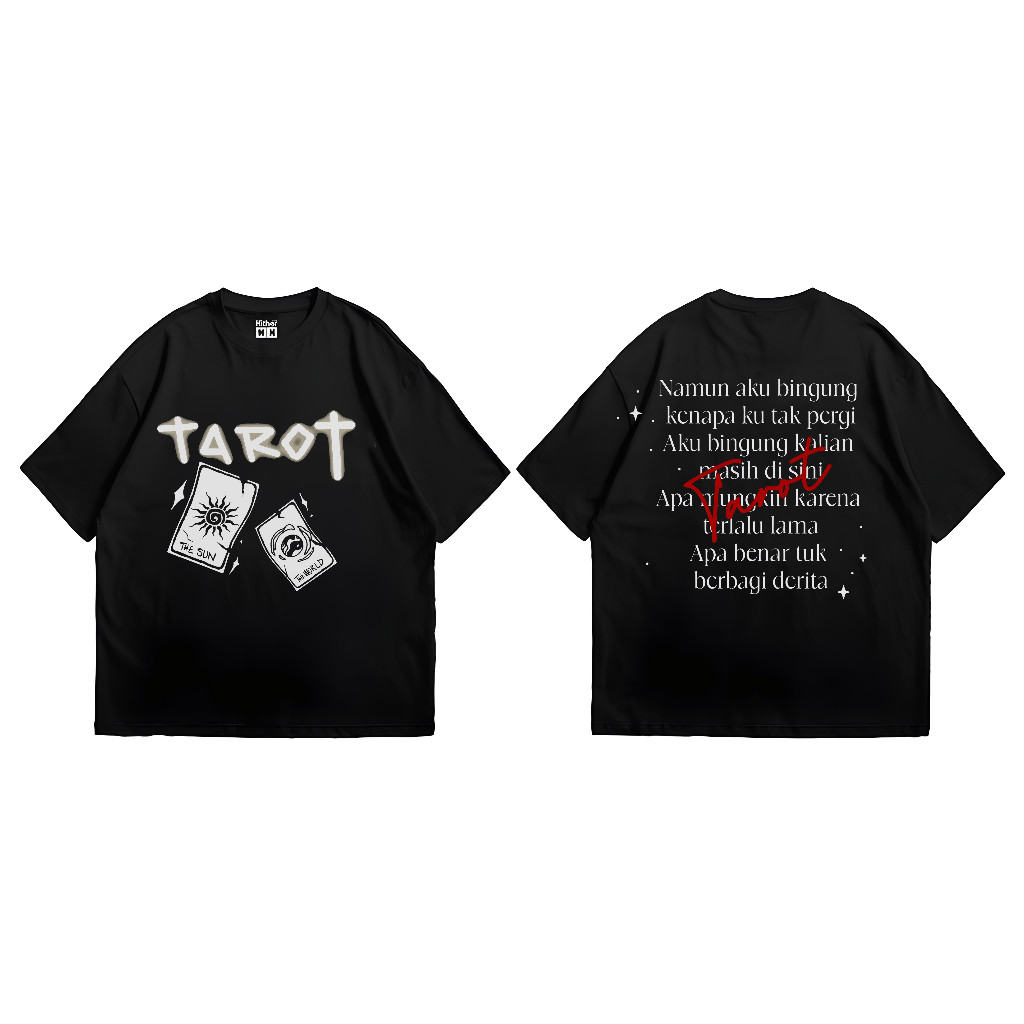 Kaos Tshirt Distro Hindia Feast Tarot. “ Tarot ” Unisex Pria Wanita | Normal / Menyala katun Polyest