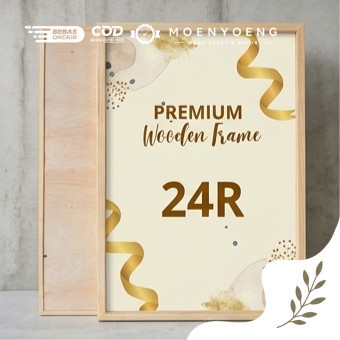 Bingkai Foto Kayu 24R Frame Foto Bingkai Kayu Ukuran 24R 60.9 x 80 cm Bingkai Kayu Pinus Alami
